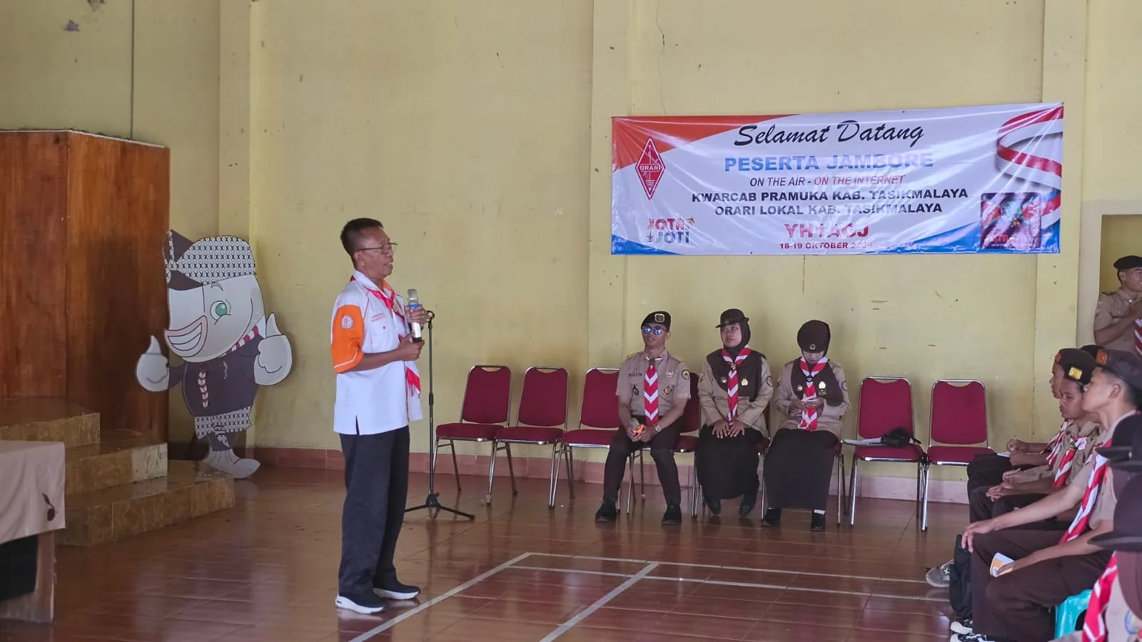 Kegiatan Hari Ke-3 JOTA-JOTI 2025 Kwarcab Kabupaten Tasikmalaya Bersama ORARI Lokal Kabupaten