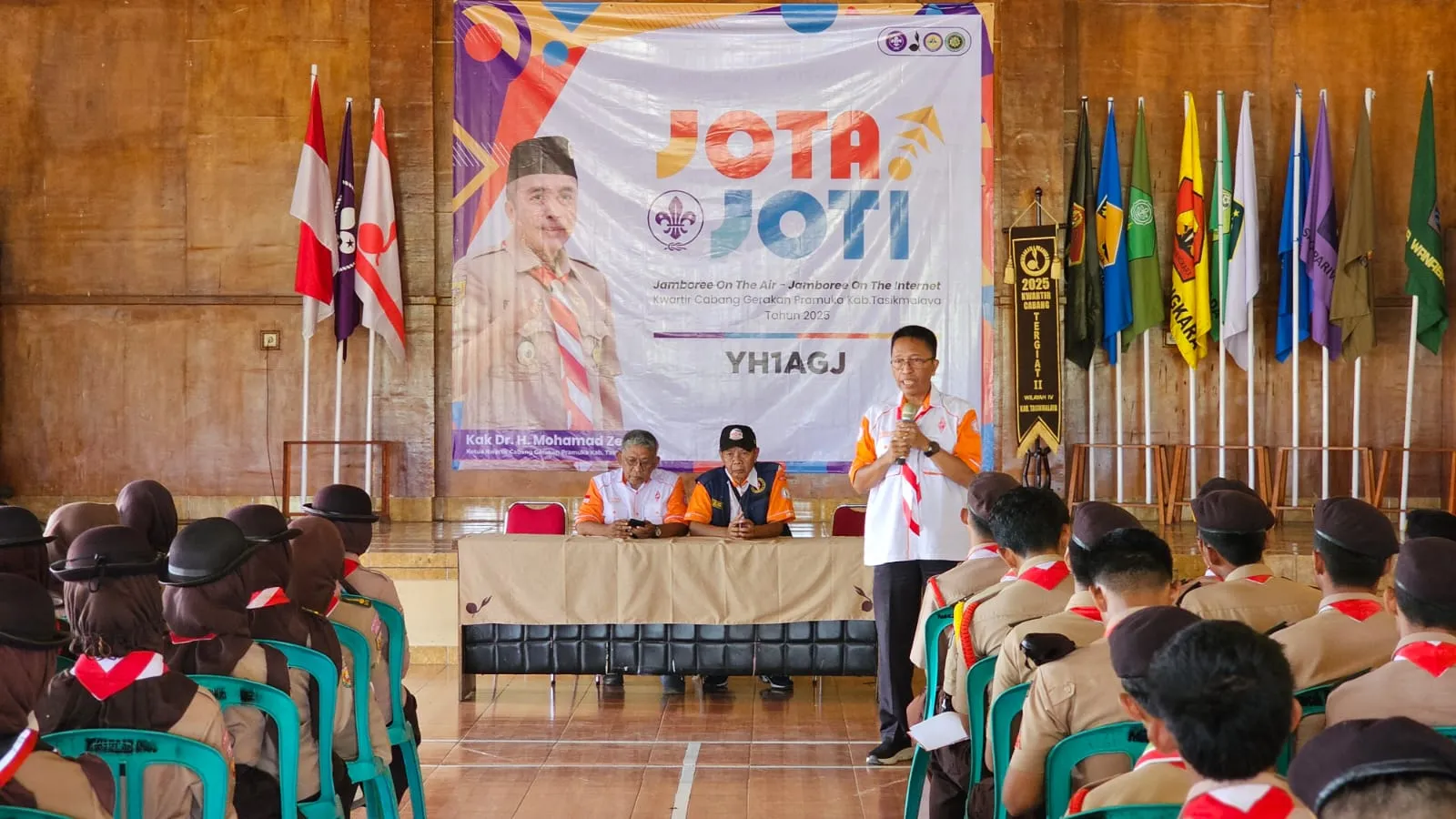 Kegiatan Hari Ke-3 JOTA-JOTI 2025 Kwarcab Kabupaten Tasikmalaya Bersama ORARI Lokal Kabupaten